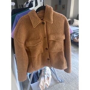 Banana Republic Cropped Sherpa Trucker Jacket